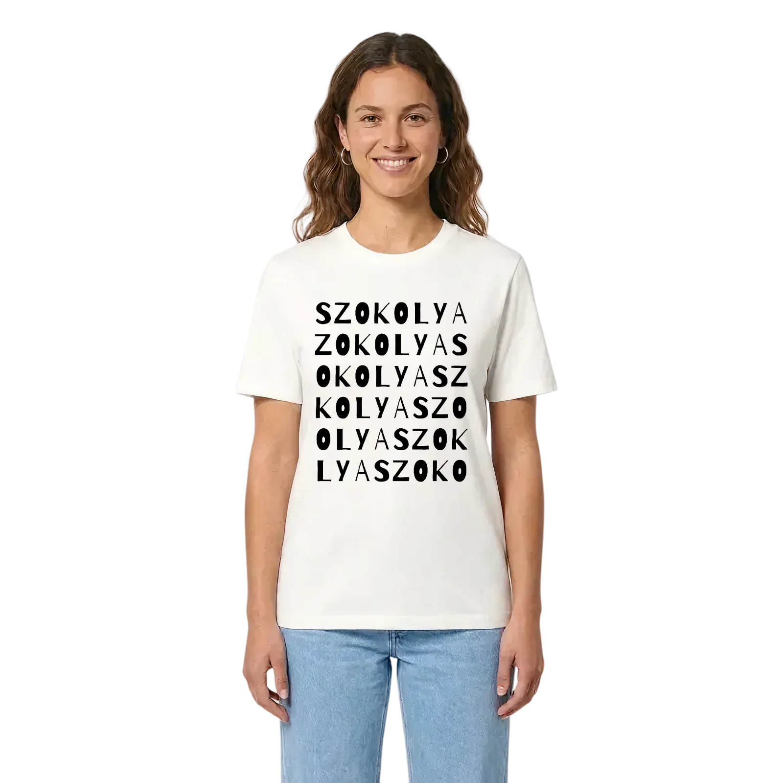 Szokolya ordlek t-shirt – White, i miljö