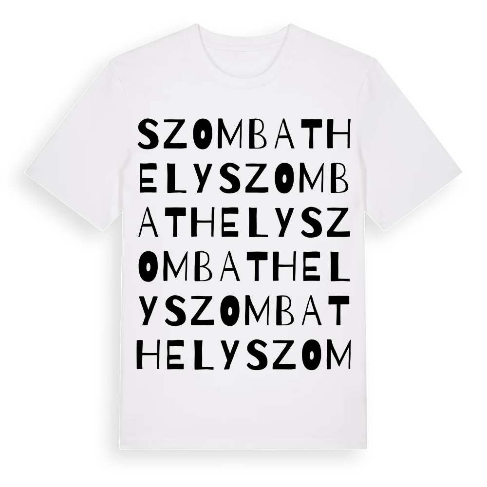 Szombathely ordlek t-shirt – White, i miljö