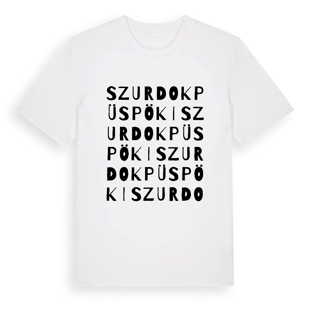 Szurdokpüspöki ordlek t-shirt – White, i miljö