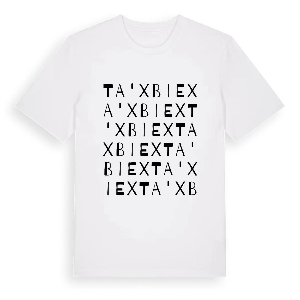 Ta' Xbiex ordlek t-shirt – White, i miljö