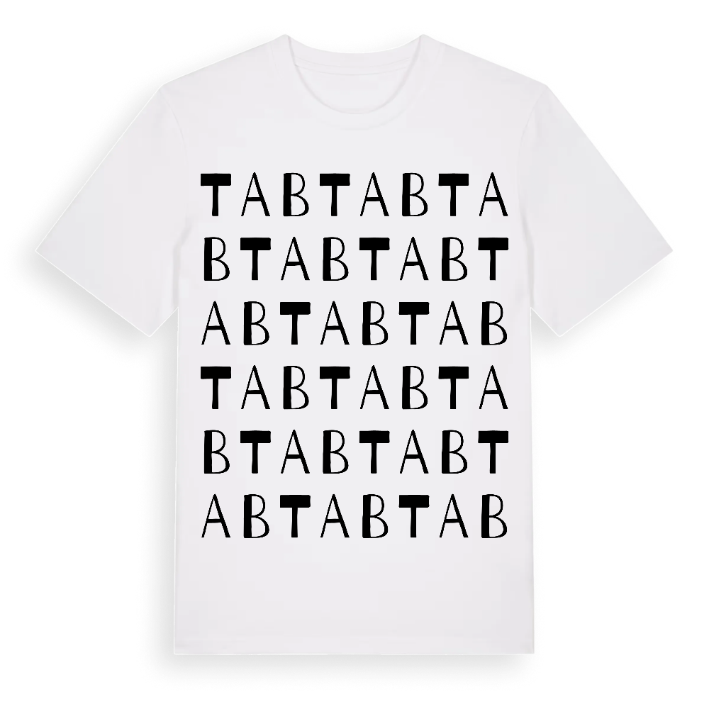 Tab ordlek t-shirt – White, i miljö