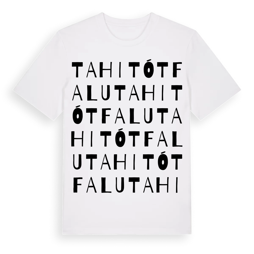 Tahitótfalu ordlek t-shirt – White, i miljö