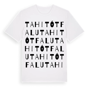 Tahitótfalu ordlek t-shirt – ekologisk bomull t-shirt från Pinshirt