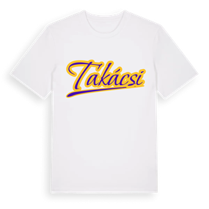 Takácsi baseball t-shirt – ekologisk bomull t-shirt från Pinshirt
