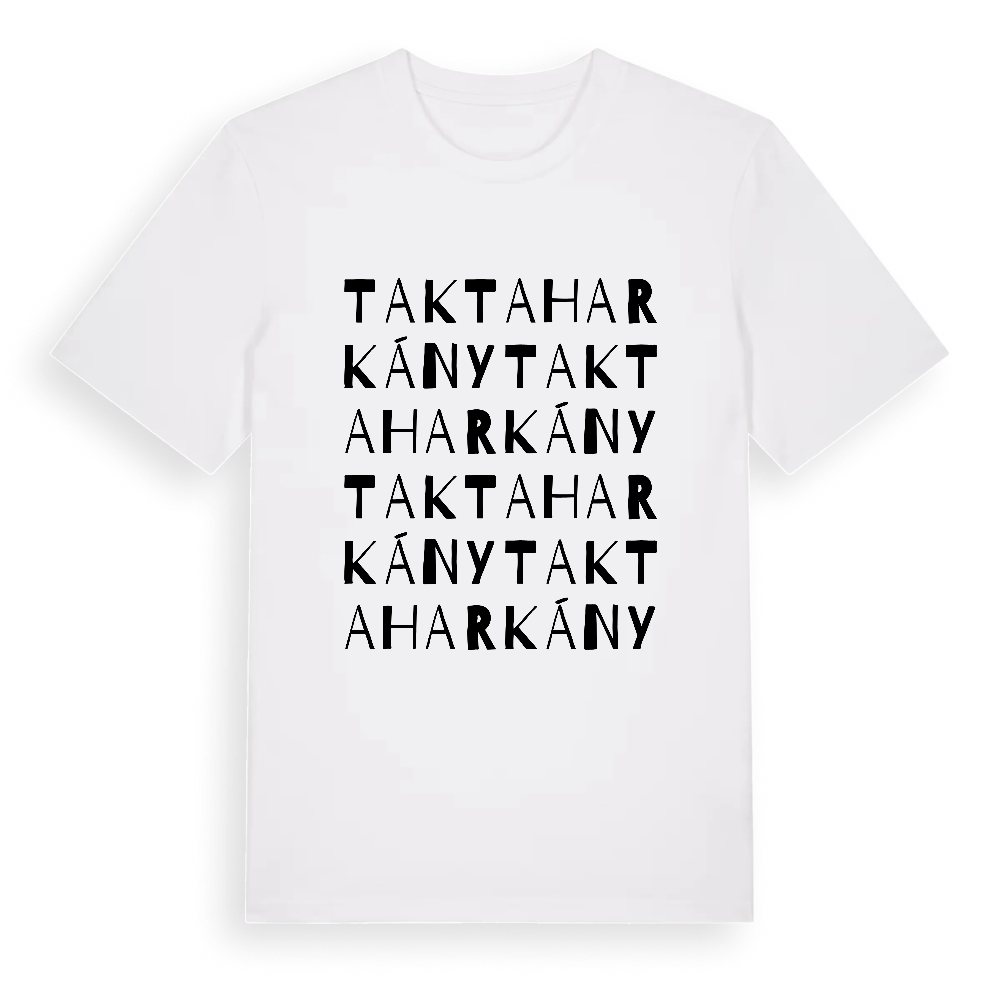 Taktaharkány ordlek t-shirt – White, i miljö