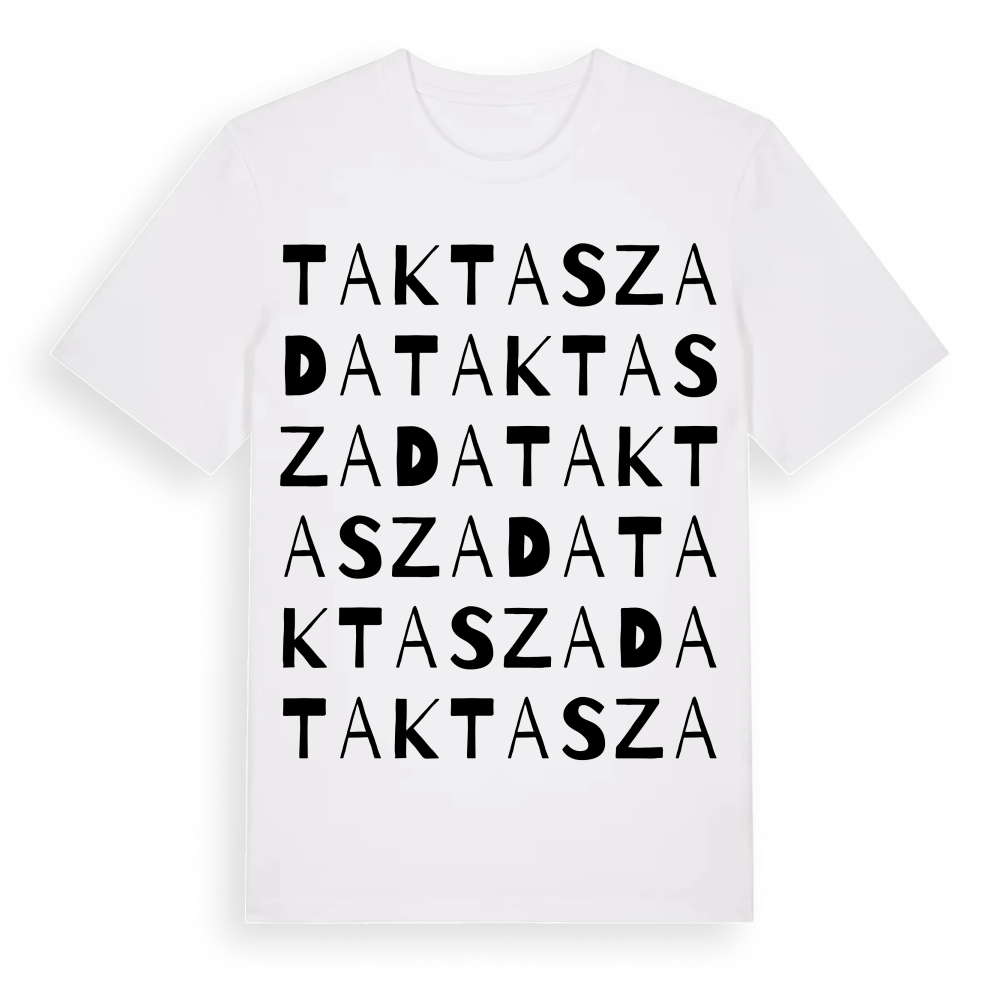 Taktaszada ordlek t-shirt – White, i miljö