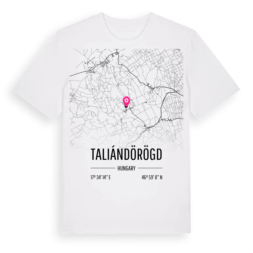 Taliándörögd karta t-shirt – White, i miljö