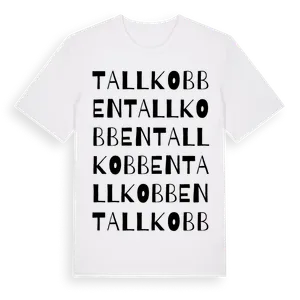 Tallkobben ordlek t-shirt – ekologisk bomull t-shirt från Pinshirt