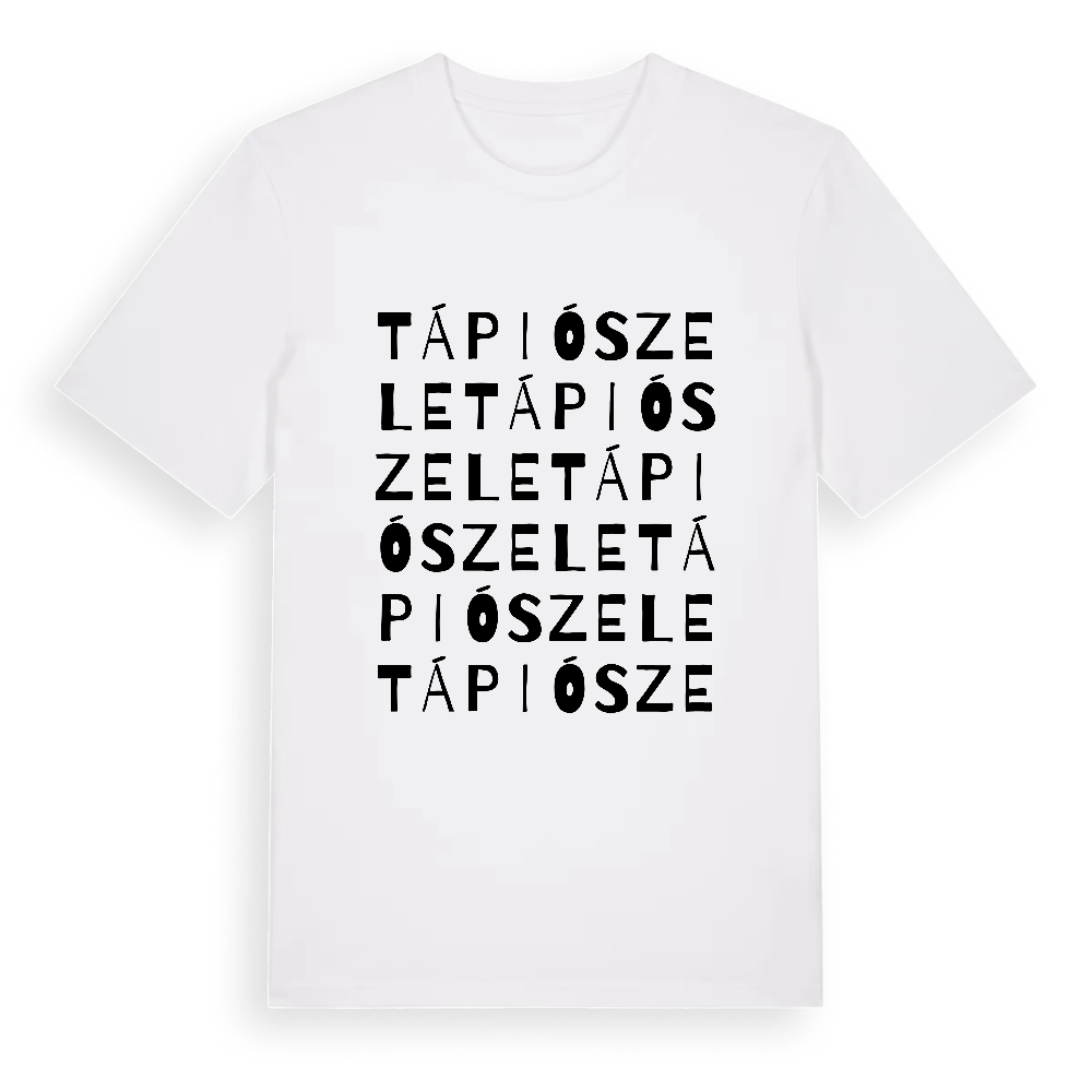 Tápiószele ordlek t-shirt – White, i miljö