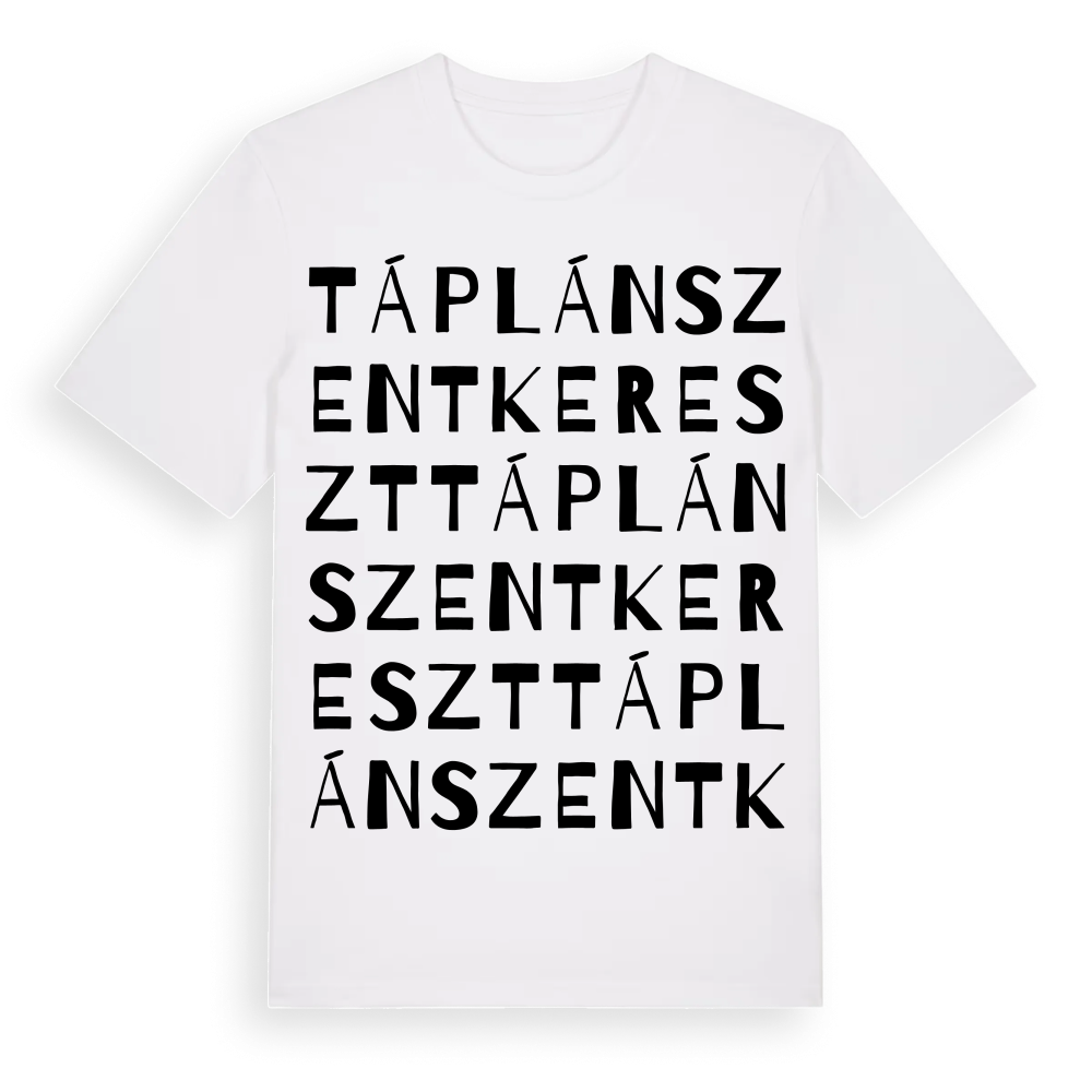 Táplánszentkereszt ordlek t-shirt – White, i miljö