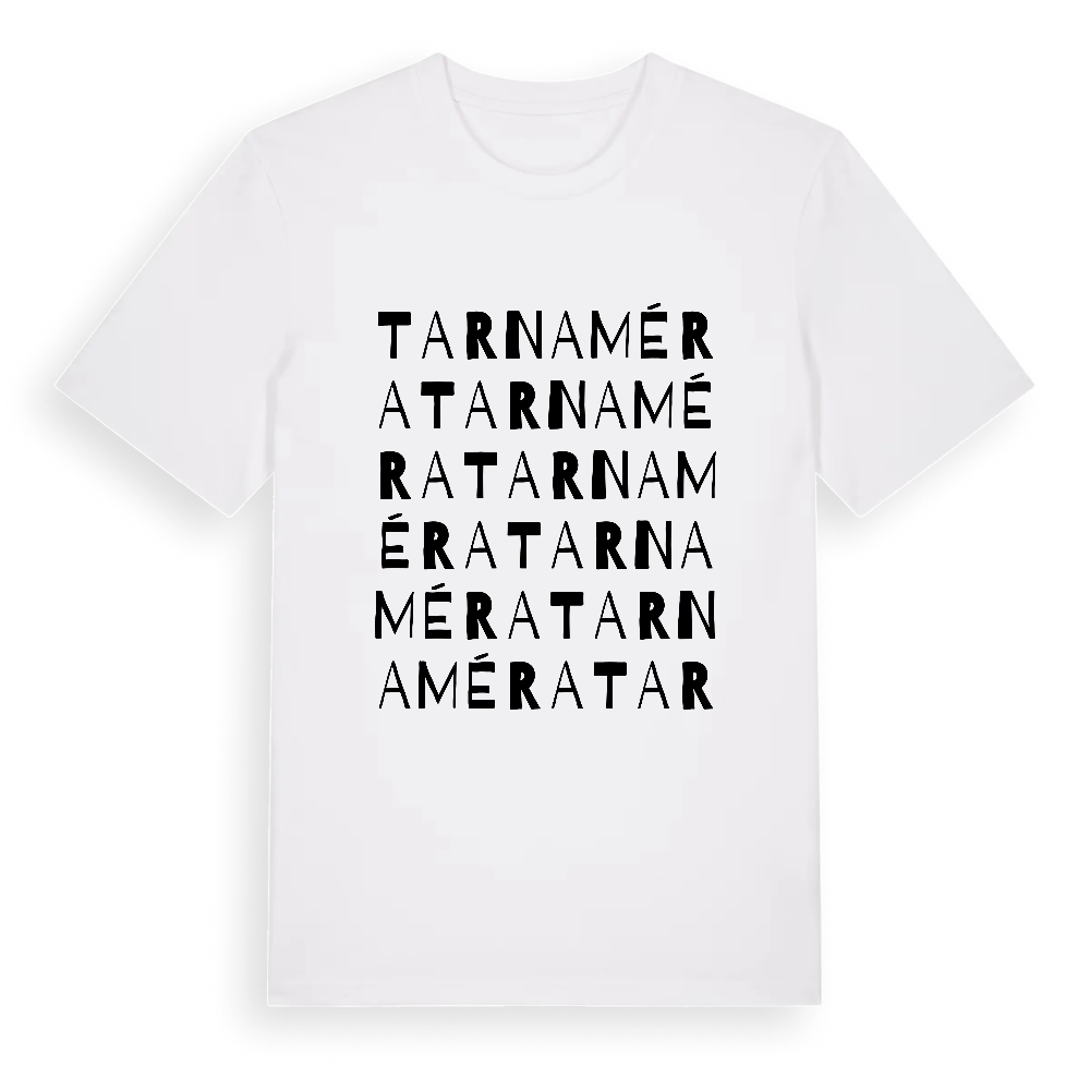 Tarnaméra ordlek t-shirt – White, i miljö
