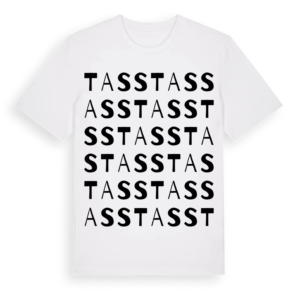 Tass ordlek t-shirt – White, i miljö