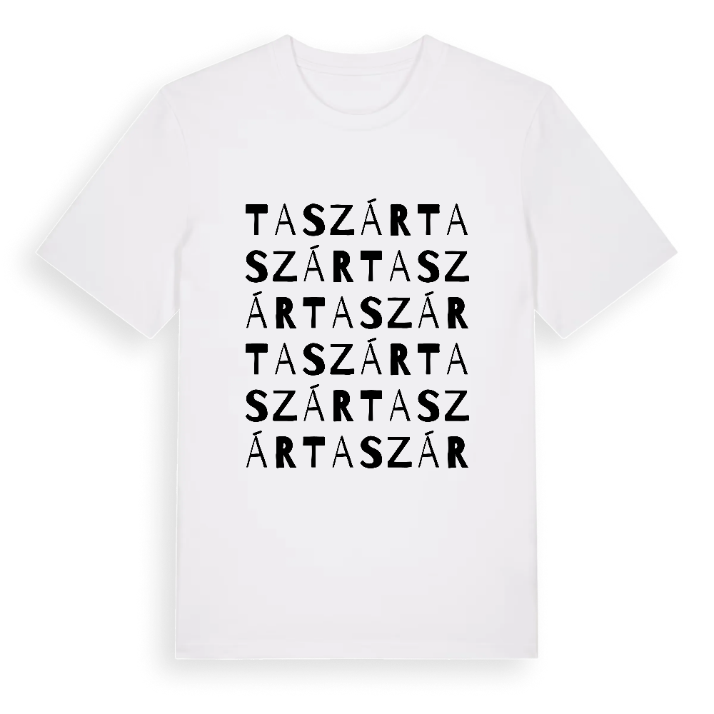 Taszár ordlek t-shirt – White, i miljö