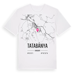 Tatabánya karta t-shirt – ekologisk bomull t-shirt från Pinshirt