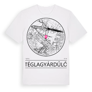Téglagyárdűlő t-shirt – ekologisk bomull t-shirt från Pinshirt