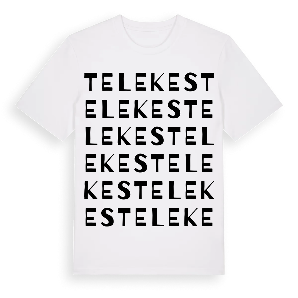 Telekes ordlek t-shirt – White, i miljö