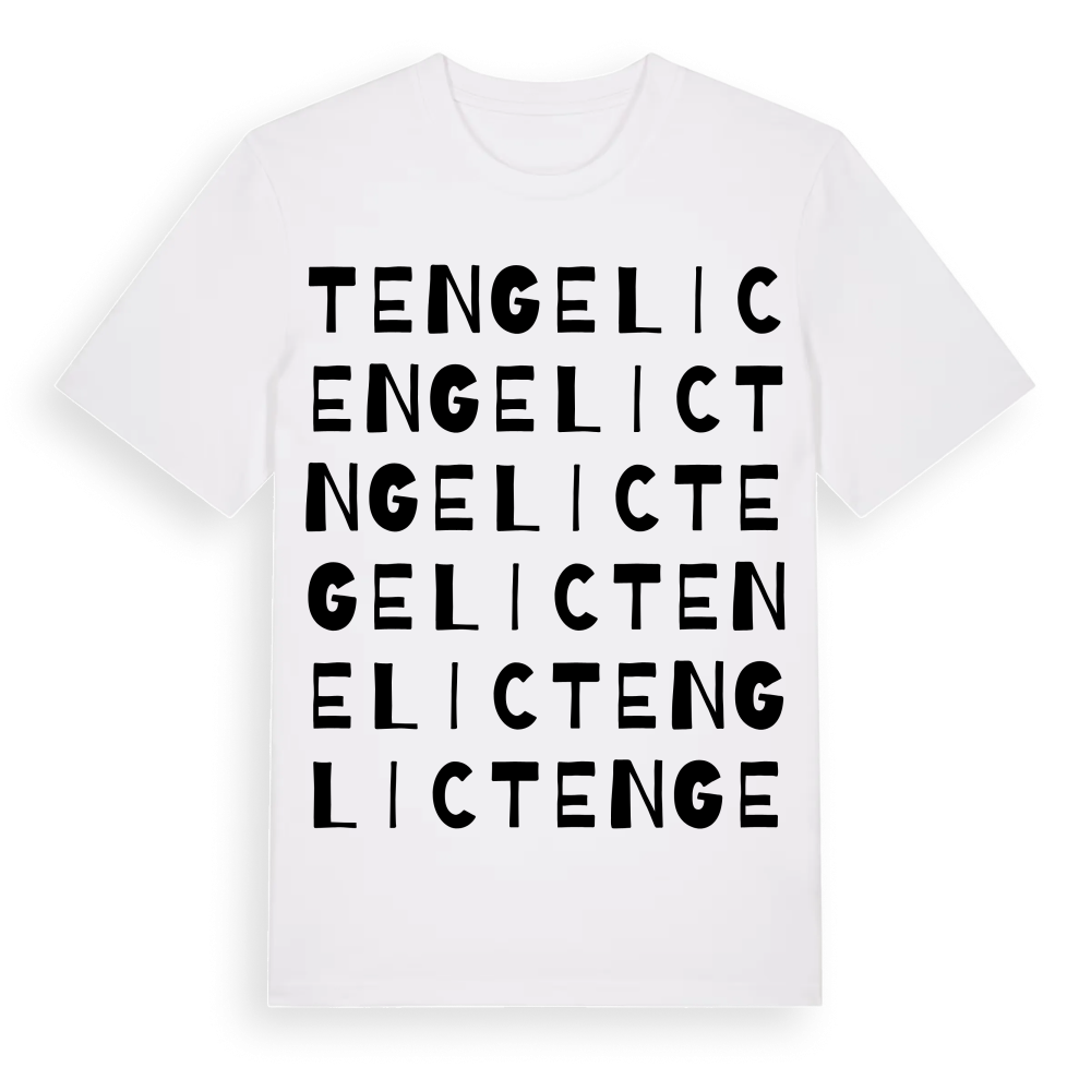 Tengelic ordlek t-shirt – White, i miljö