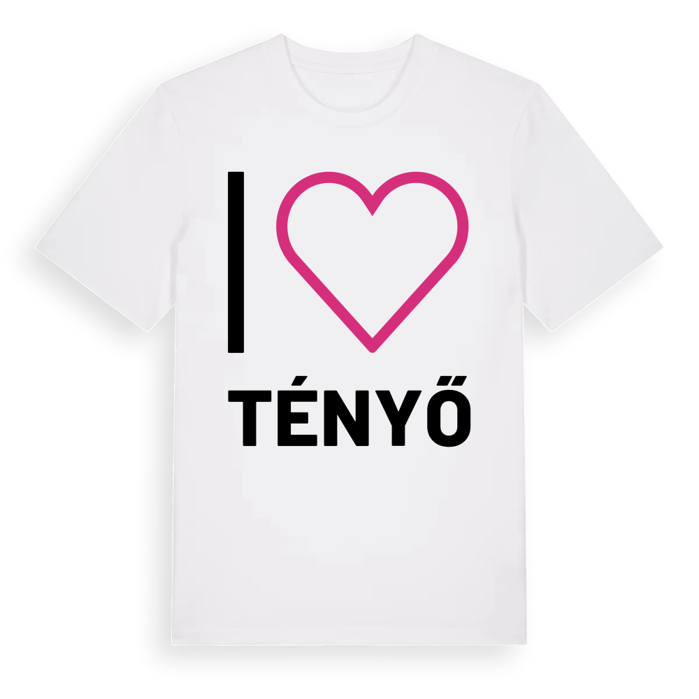 Jag älskar Tényő t-shirt stort tryck – White, i miljö