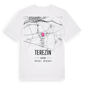 Terezín karta t-shirt – ekologisk bomull t-shirt från Pinshirt
