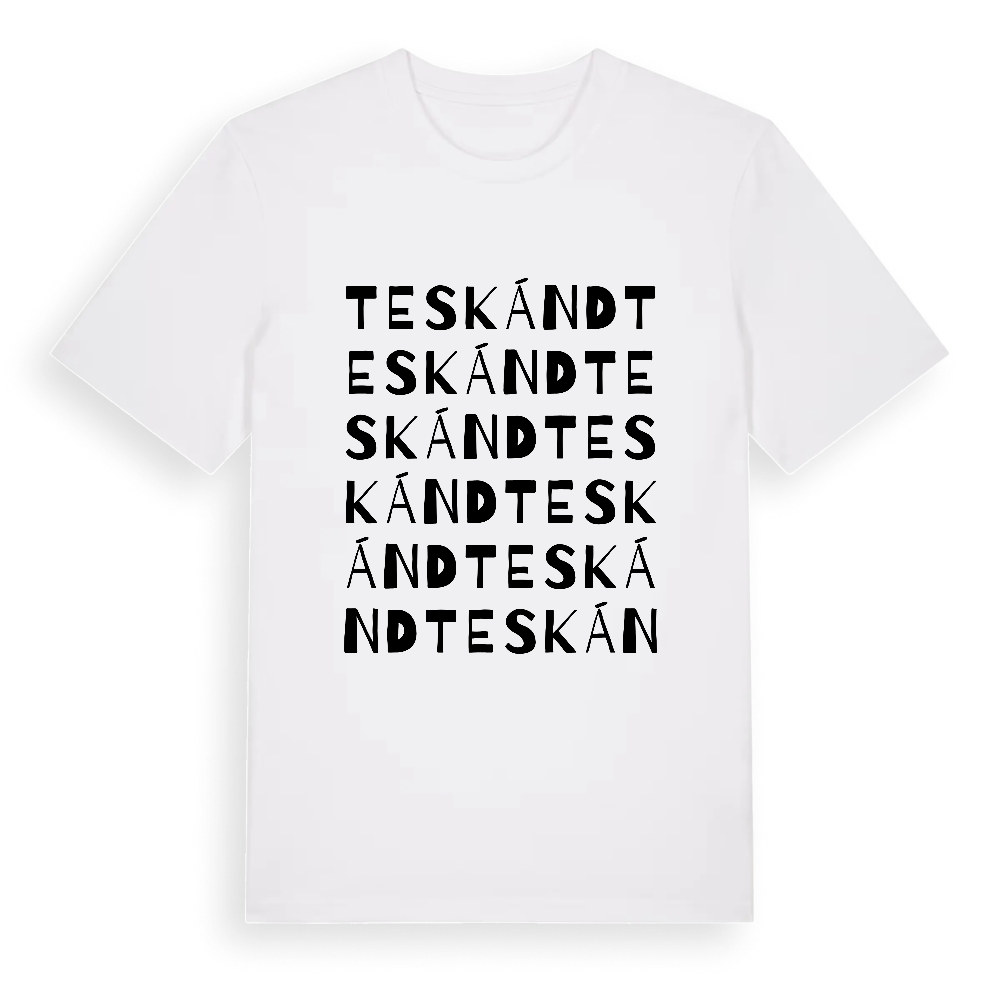 Teskánd ordlek t-shirt – White, i miljö