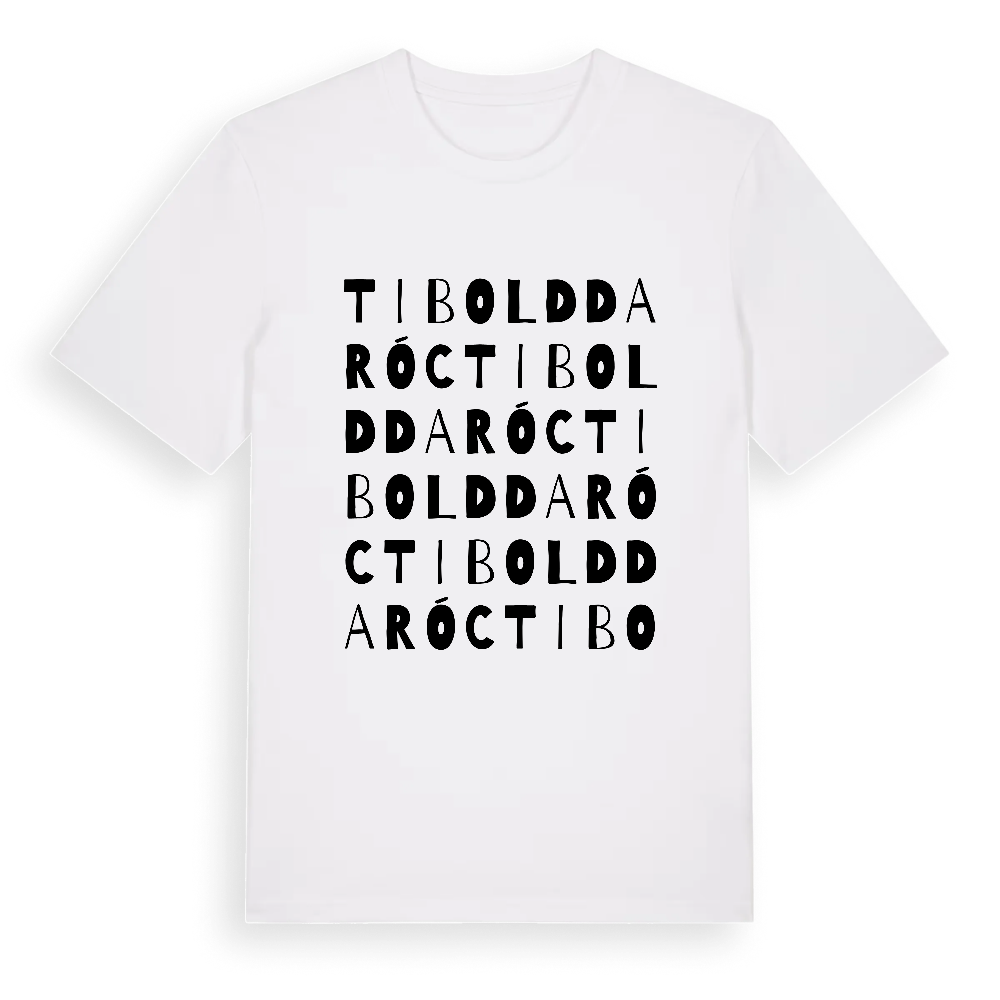 Tibolddaróc ordlek t-shirt – White, i miljö
