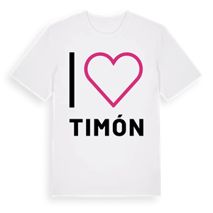 Jag älskar Timón t-shirt stort tryck – ekologisk bomull t-shirt från Pinshirt