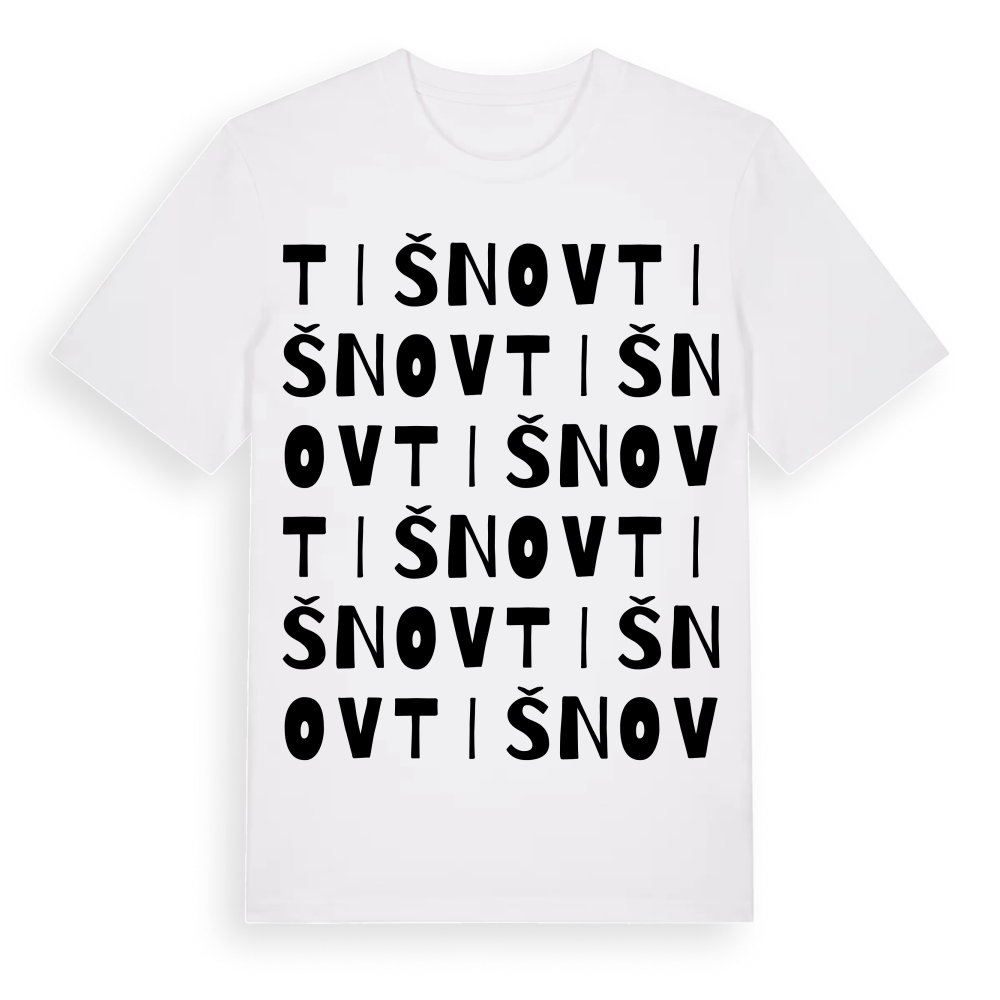 Tišnov ordlek t-shirt – White, i miljö