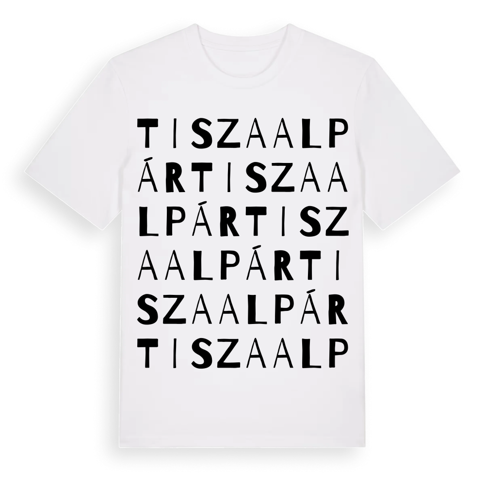 Tiszaalpár ordlek t-shirt – White, i miljö