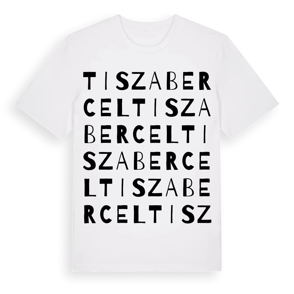 Tiszabercel ordlek t-shirt – White, i miljö