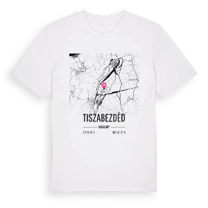 Tiszabezdéd karta t-shirt – ekologisk bomull t-shirt från Pinshirt