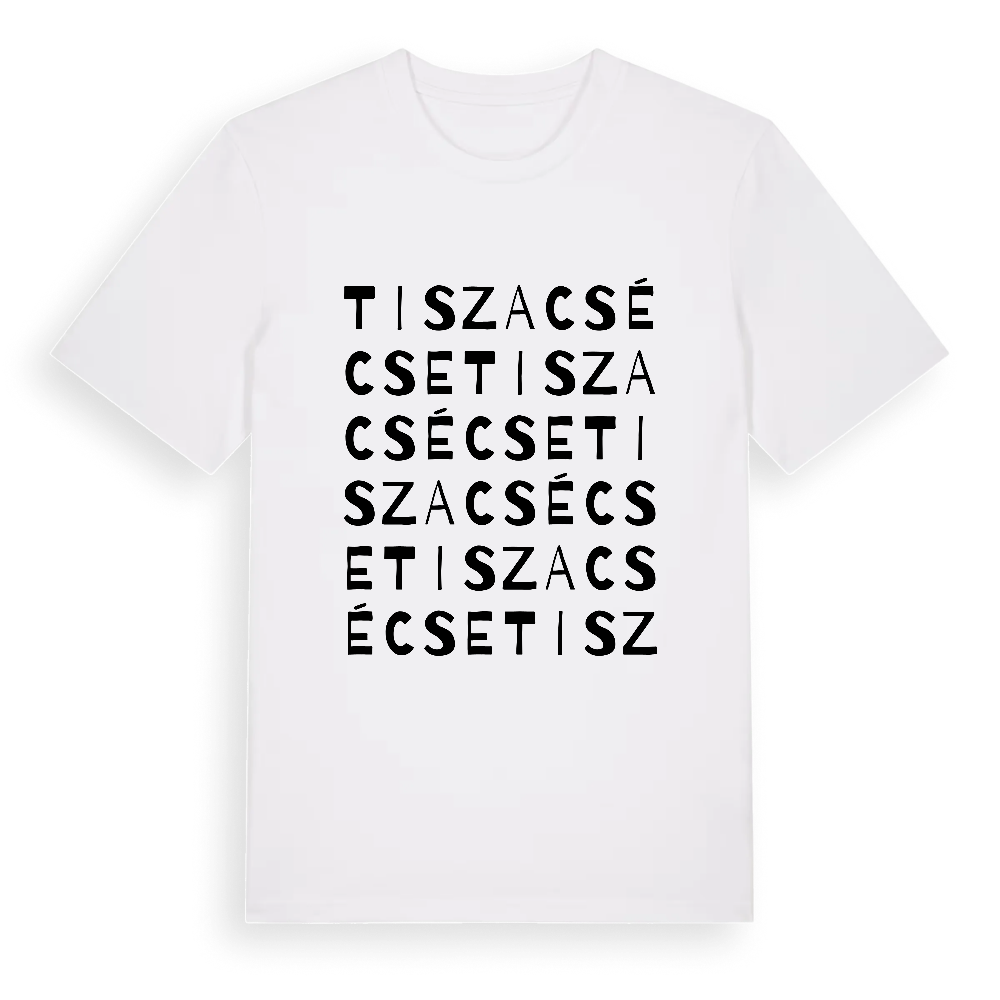 Tiszacsécse ordlek t-shirt – White, i miljö