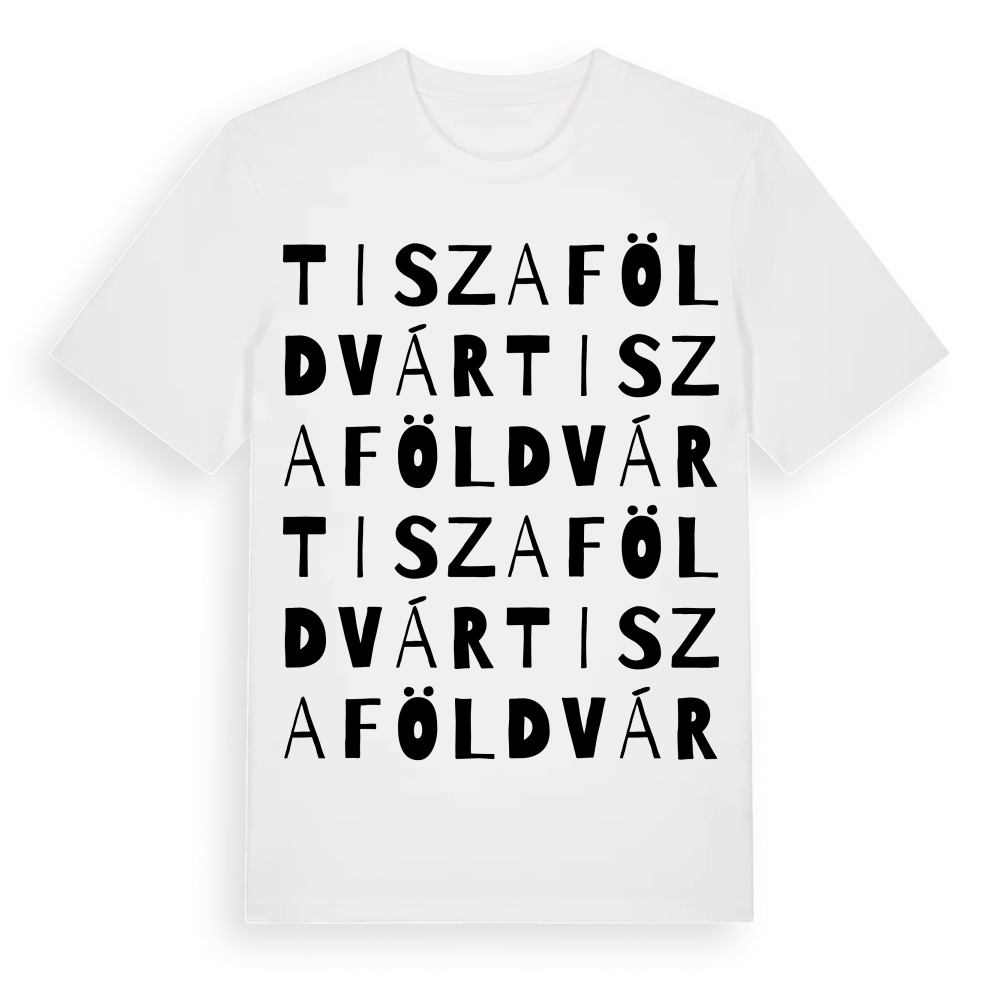 Tiszaföldvár ordlek t-shirt – White, i miljö