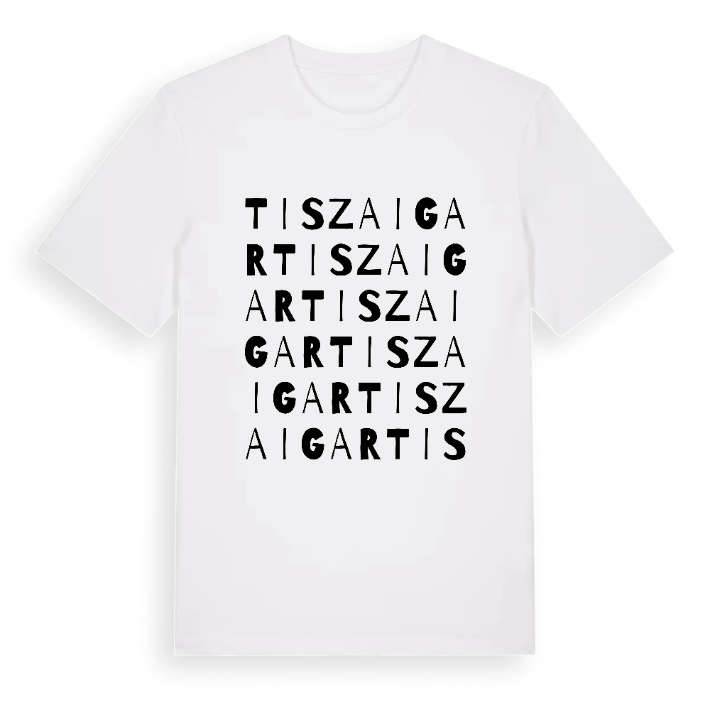 Tiszaigar ordlek t-shirt – White, i miljö