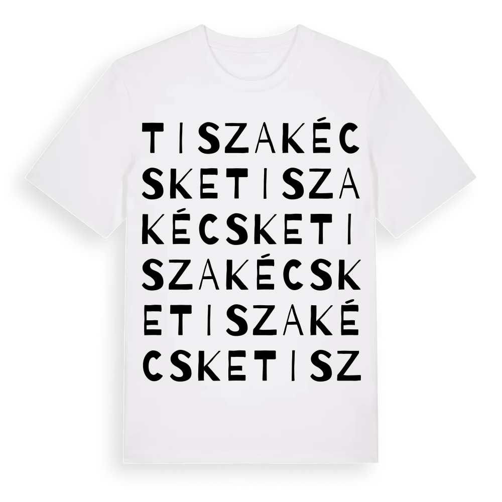 Tiszakécske ordlek t-shirt – White, i miljö