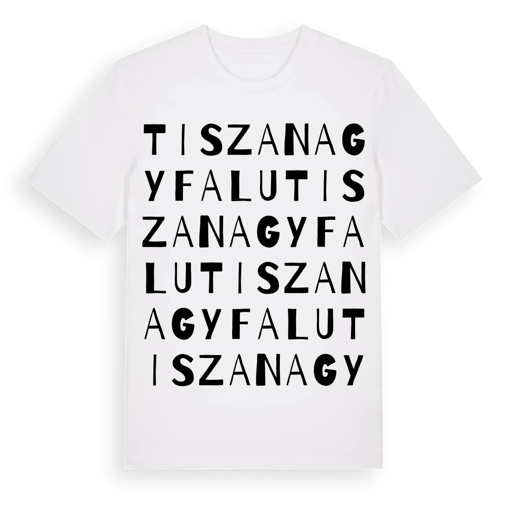Tiszanagyfalu ordlek t-shirt – White, i miljö