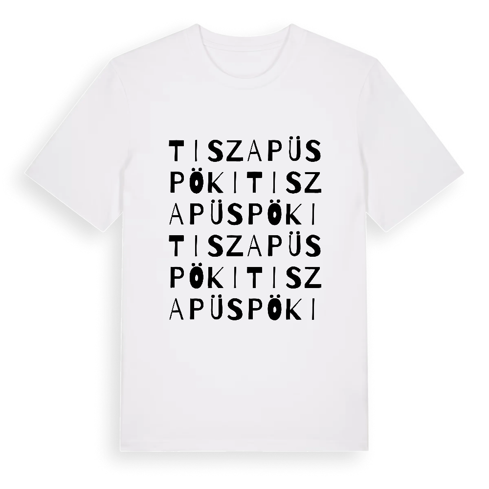 Tiszapüspöki ordlek t-shirt – White, i miljö