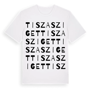 Tiszasziget ordlek t-shirt – ekologisk bomull t-shirt från Pinshirt