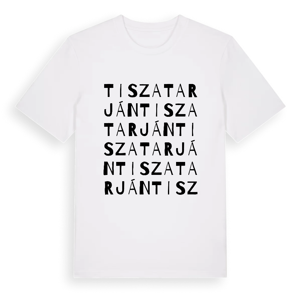 Tiszatarján ordlek t-shirt – White, i miljö