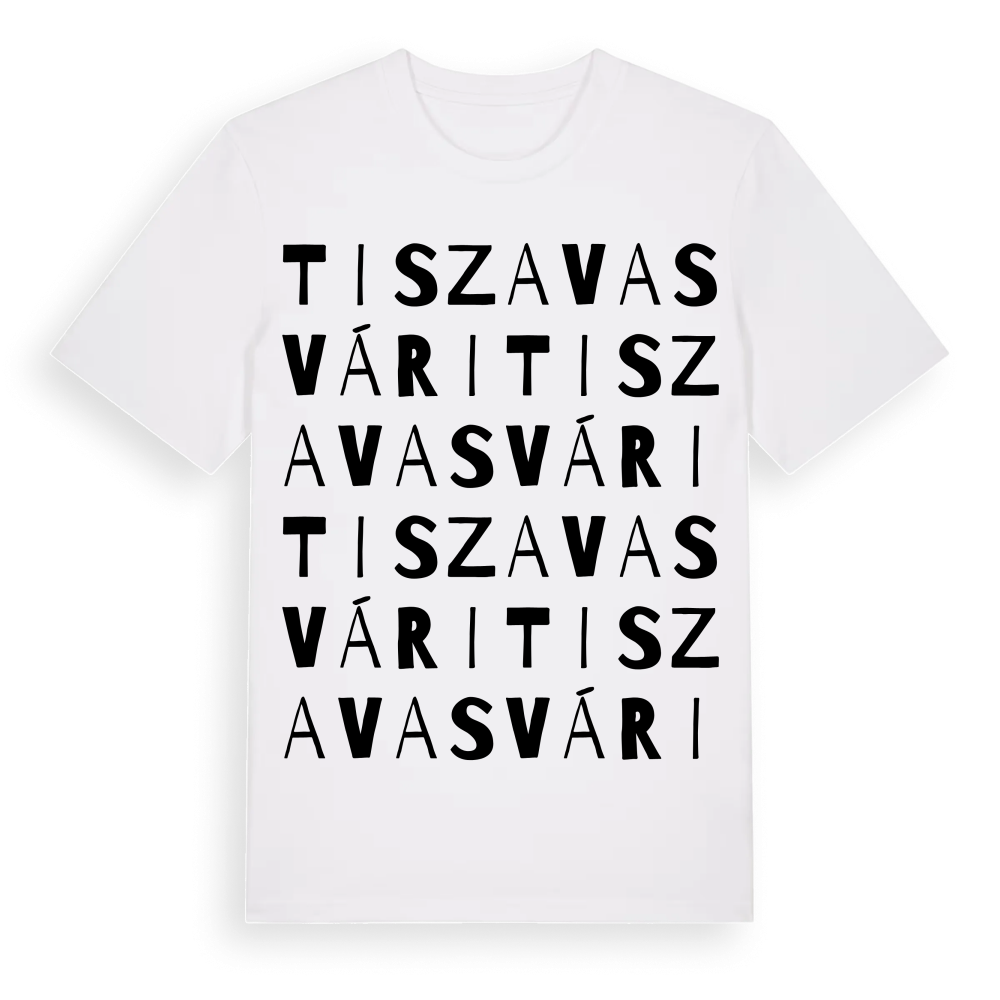 Tiszavasvári ordlek t-shirt – White, i miljö