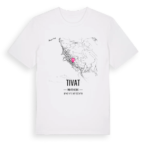 Tivat karta t-shirt – ekologisk bomull t-shirt från Pinshirt