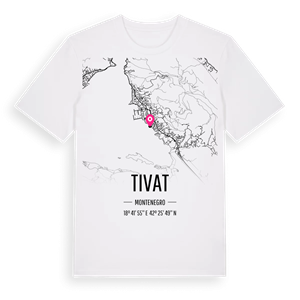 Tivat karta t-shirt – ekologisk bomull t-shirt från Pinshirt