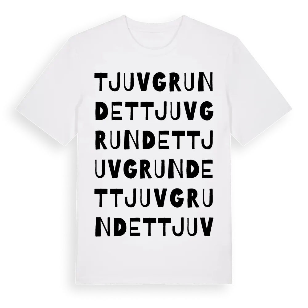 Tjuvgrundet ordlek t-shirt i miljö