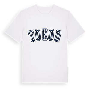 Tokod college t-shirt – ekologisk bomull t-shirt från Pinshirt