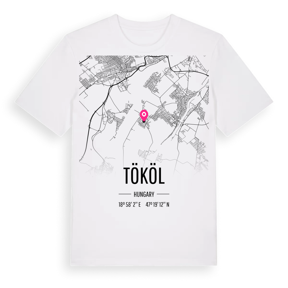 Tököl karta t-shirt – White, i miljö