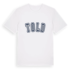 Told college t-shirt – ekologisk bomull t-shirt från Pinshirt