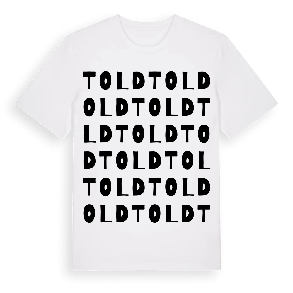 Told ordlek t-shirt – White, i miljö