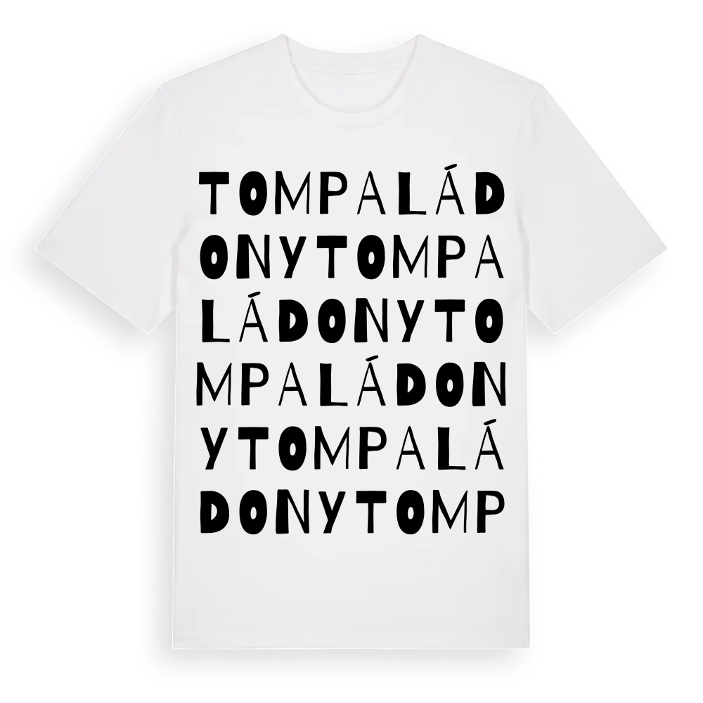 Tompaládony ordlek t-shirt – White, i miljö