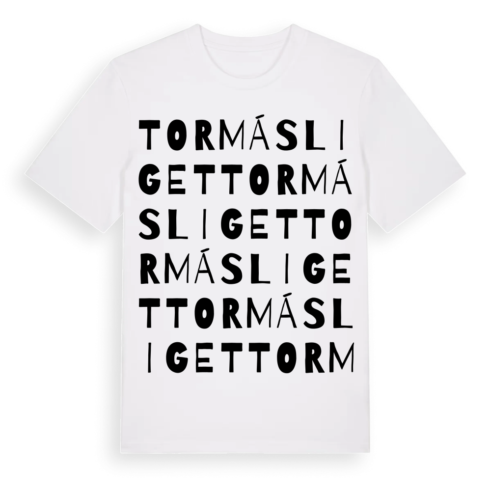 Tormásliget ordlek t-shirt – White, i miljö