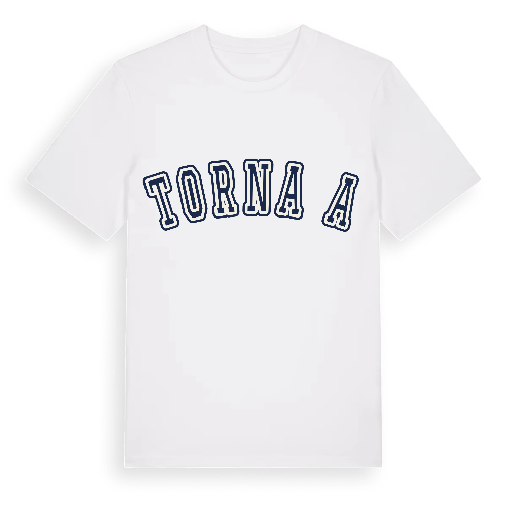 Tornaľa college t-shirt – White, i miljö