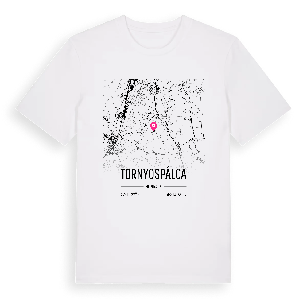 Tornyospálca karta t-shirt – White, i miljö